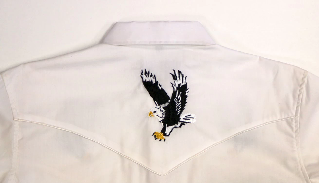 White Horse Mens Embroidered Eagle L/S Western Shirt - Image 2