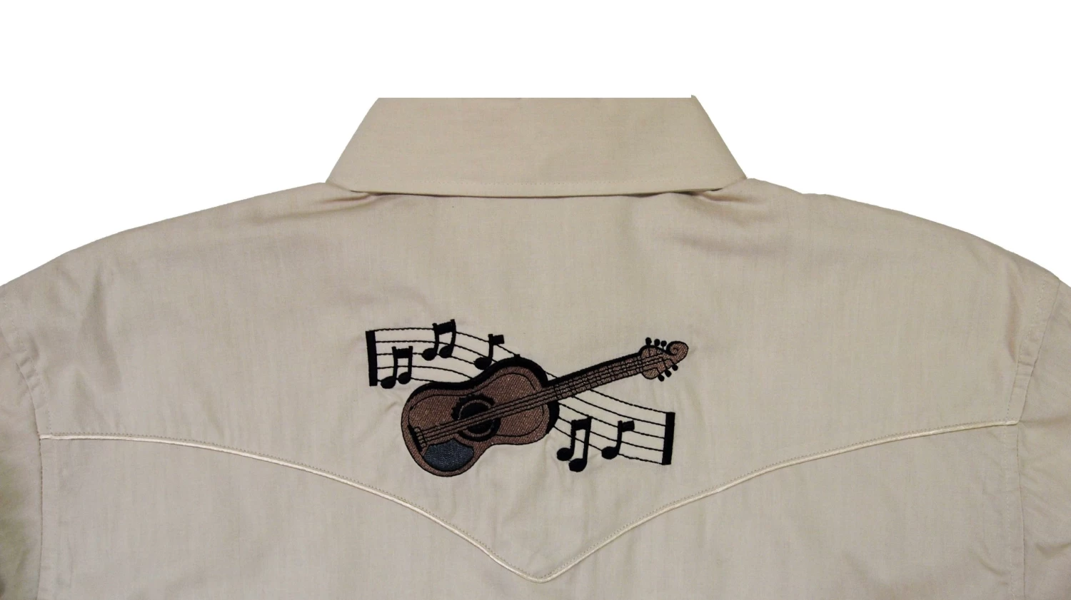 White Horse Ranch Mens Embroidered Guitar Shirt - Image 2