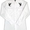 White Horse Mens Embroidered Eagle L/S Western Shirt