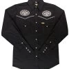White Horse Ranch Mens Skull & Pistols Western Shirt