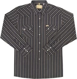White Horse Mens Stripe L/S Western Shirt