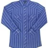 White Horse Mens Stripe Western Shirt