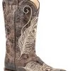 Roper Women's Square Toe Feather Embroidery