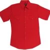 White Horse Men's Solid Red Western Shirt