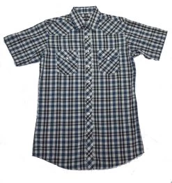 White Horse Mens Plaid Western Shirt