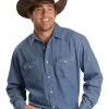 Wrangler Men's Long Sleeve Twill Work Shirt