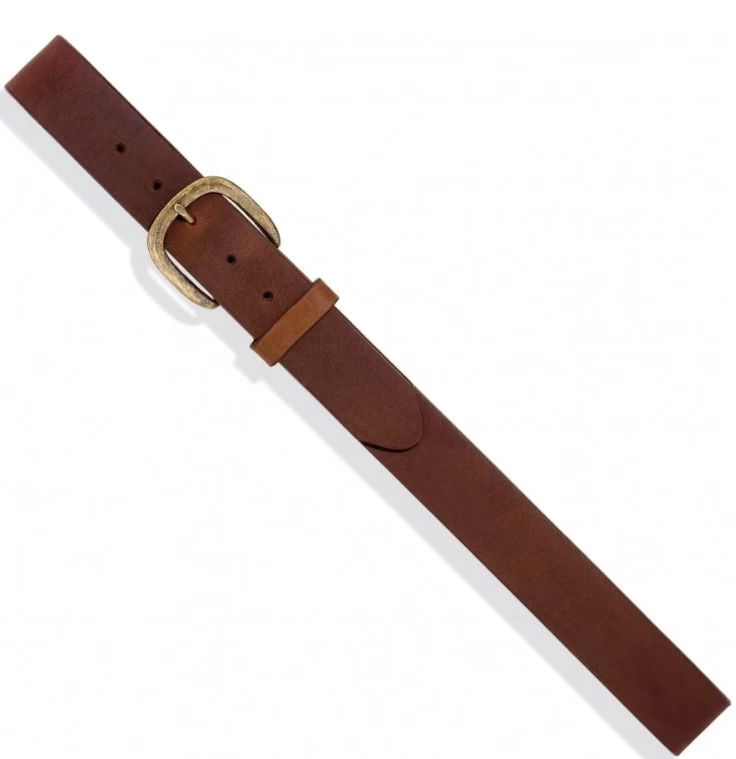 Justin Work Basic Leather Belt - Dark Brown - Image 2