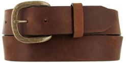 Justin Work Basic Leather Belt - Dark Brown