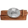 Men's Leather Trophy Tool Western Belt - Tan