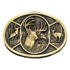 Montana Silversmiths Deer Heritage Attitude Belt Buckle