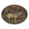 Montana Silversmiths Sculpted Wild Elk Heritage Attitude Buckle