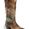 Corral Boots Corral Women's Embroidery & Studs Snip Toe Western Boot
