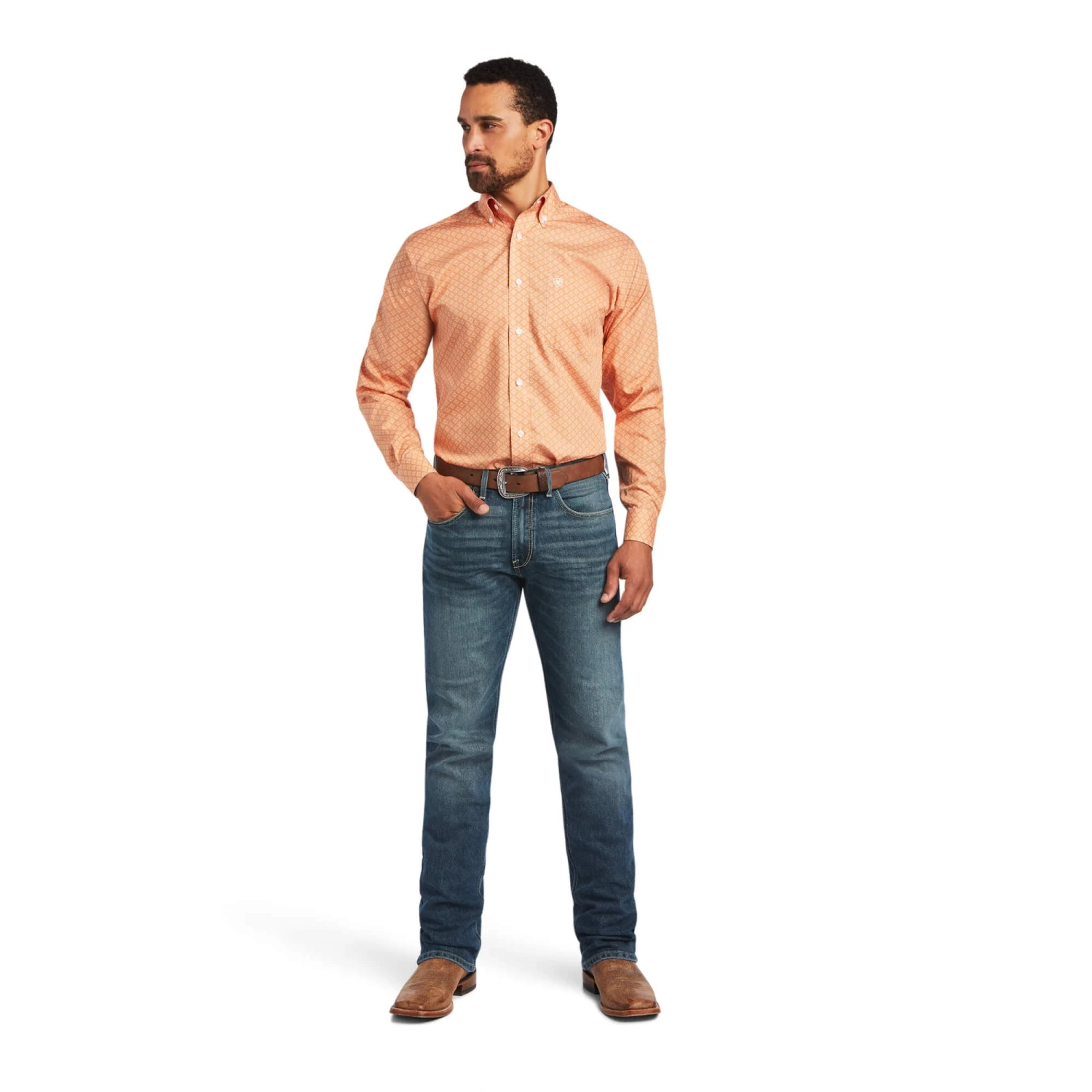 Ariat Men's Wrinkle Free Yakov Fitted Shirt - Image 3