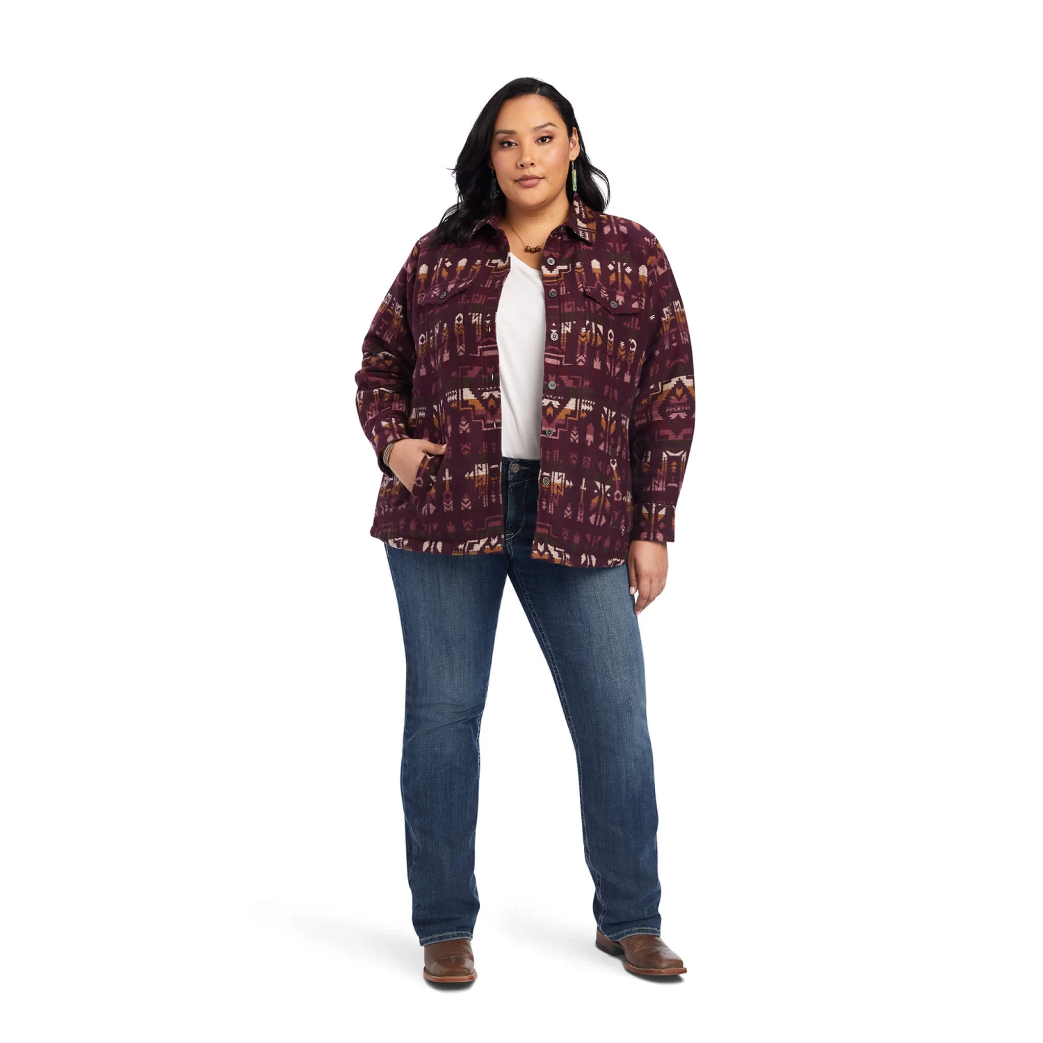 Ariat Women's Shacket Shirt Jacket - Laredo - Image 6