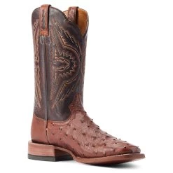 Ariat Men's Broncy Cinnamon Full Quill Ostrich Boot