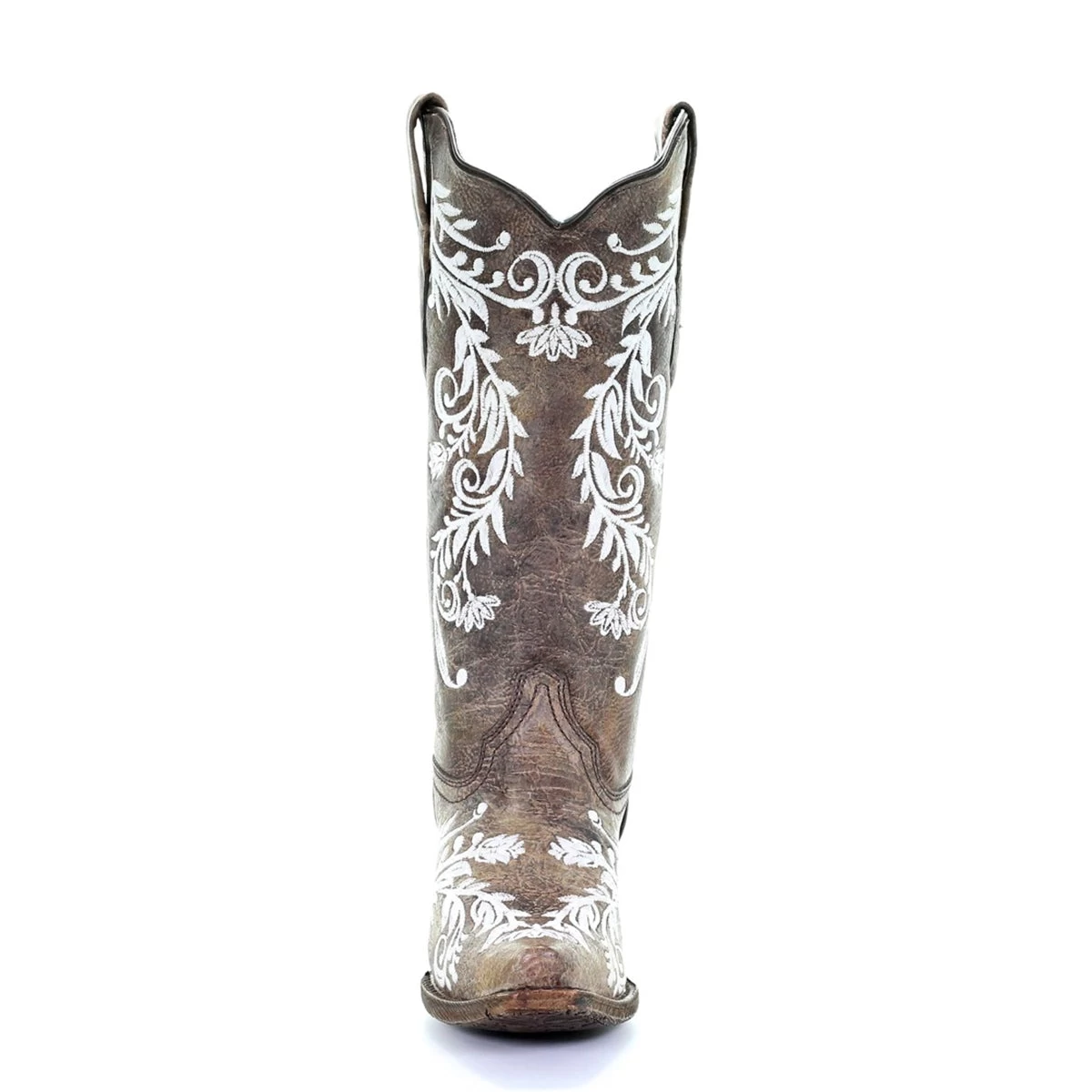 Corral Boots Corral Women's Brown/White Embroidery Western Boot - Image 3