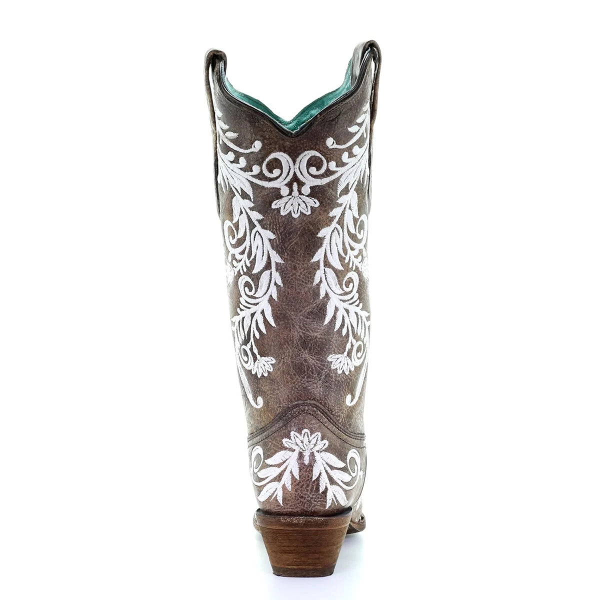 Corral Boots Corral Women's Brown/White Embroidery Western Boot - Image 4
