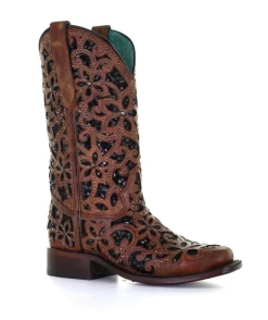 Corral Boots Corral Women's Inlay Embroidery & Stud Western Boots
