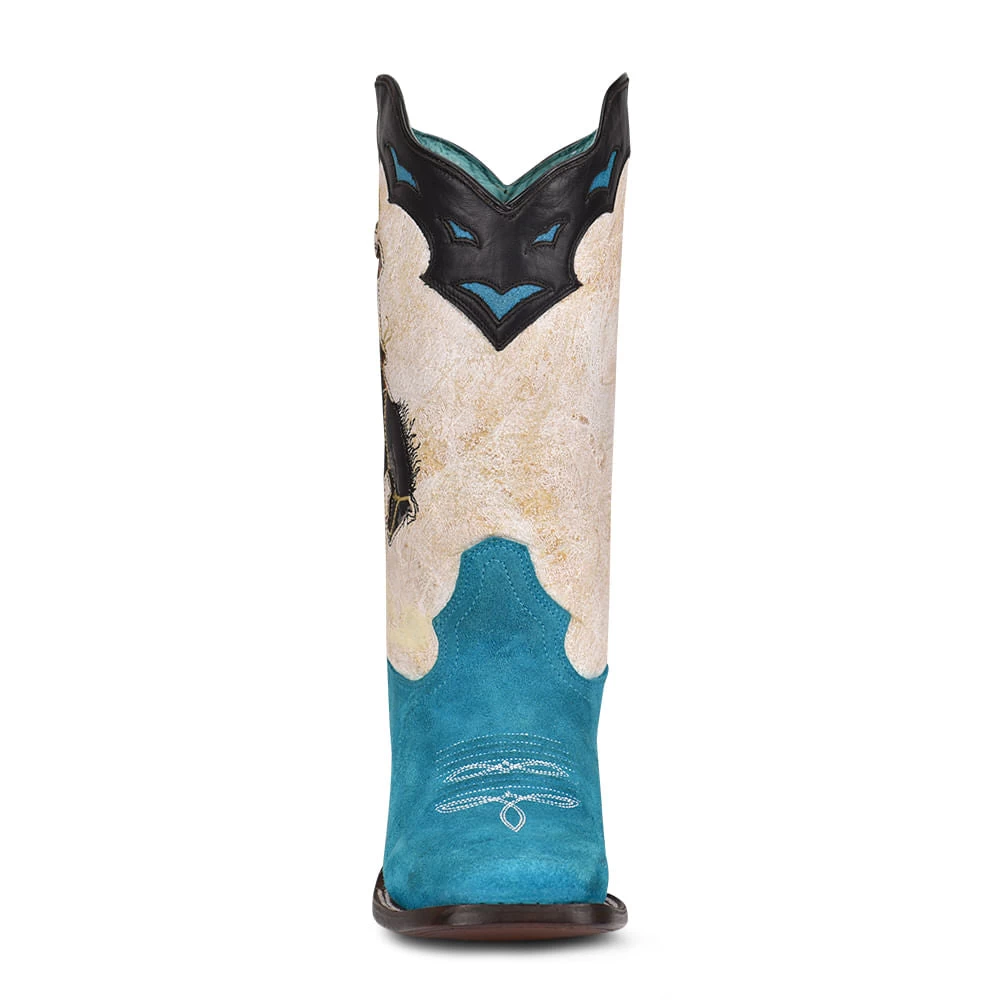 Corral Boots Corral Women's Blue Suede Western Boot - Image 2