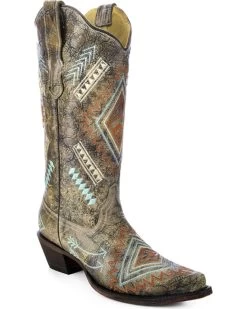 Corral Boots Corral Women's Diamond Embroidered Western Boot