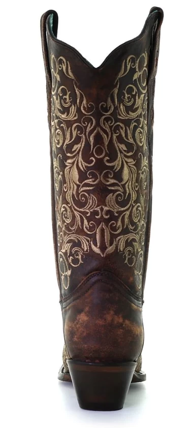 Corral Boots Corral Women's Floral Snip Toe Western Boot - Image 3