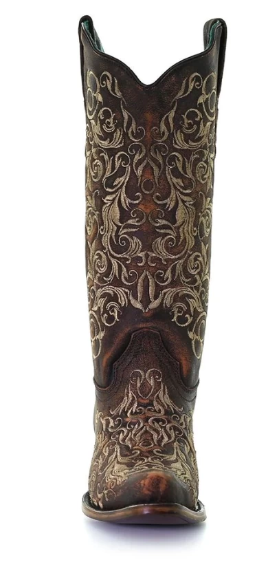 Corral Boots Corral Women's Floral Snip Toe Western Boot - Image 4
