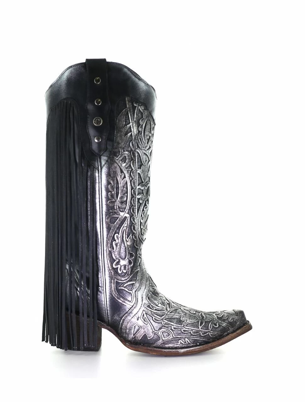 Corral Boots Corral Women's Floral Inlay Fringe Boots