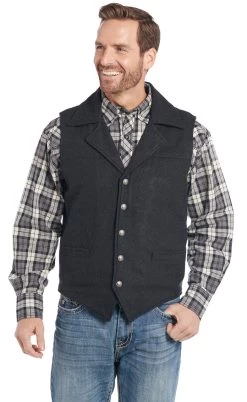 Cripple Creek Men's Wool Collared Vest