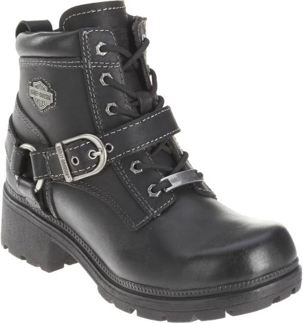 Harley Davidson Harley-Davidson Women's Tegan Black Lace-up Boots