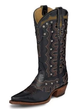 Justin Boots Justin Women's 12" Black Onyx Snip Toe Western Boot