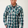 Roper Men's Long Sleeve Plaid Western Shirt