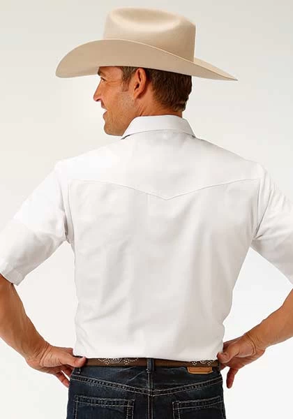 Roper Men's Short Sleeve Tone On Tone Shirt - Image 3