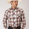 Karmen Men's Woven Plaid Western Shirt