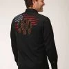 Roper Men's Cowboy Embroidery L/S Western Shirt