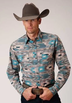 Roper Men's Aztec Print Western Shirt