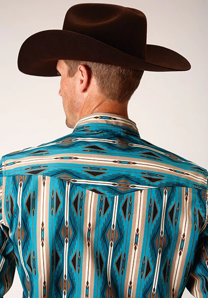 Roper Men's Aztec Stripe Print Shirt - Image 2