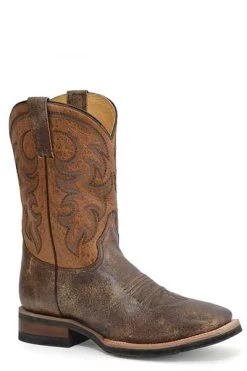 Roper Men's Vintage Tan Leather Western Boot