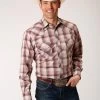 Roper Men's Brown Plaid Western Shirt