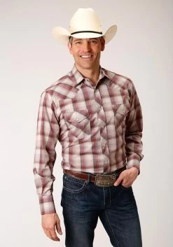 Roper Men's Brown Plaid Western Shirt