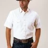 Roper Men's Tone On Tone Long Horn Western Shirt