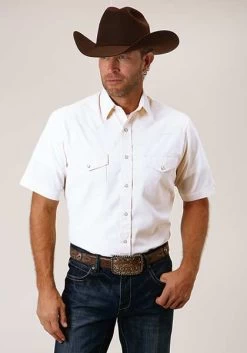 Roper Men's Tone On Tone Long Horn Western Shirt