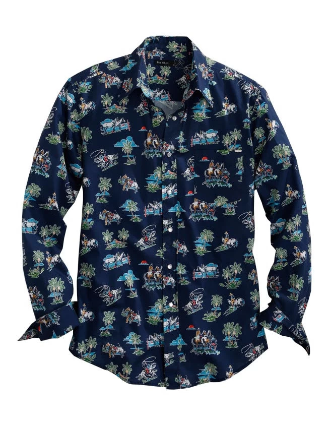 Tin Haul Men's Cowboy Tropics Shirt