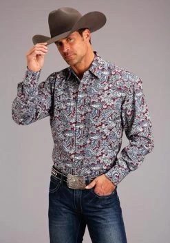 Stetson Men's Resolute Paisley Western Shirt