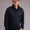 Stetson Men's Bonded 1/4 Zip Knit Sweater
