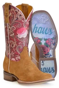 Tin Haul Women "Blooming Breeze Yeehaw" Sole Western Boot
