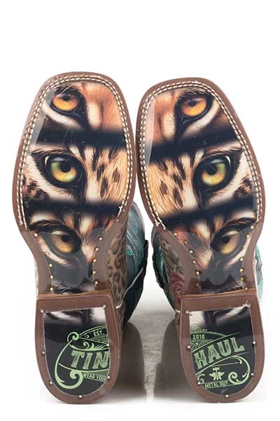 Tin Haul Women Wild Flower Cat Eyes Sole Western Boot - Image 2