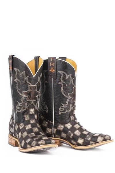 Tin Haul Men's "Gun Metal Check" Western Boot - Image 3