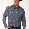 Roper Men's Amarillo Allover Print Shirt