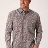 Roper Men's Copper Spring Paisley Shirt