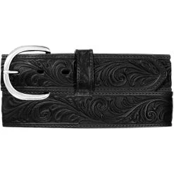 Men's Western Scroll Tooled Belt